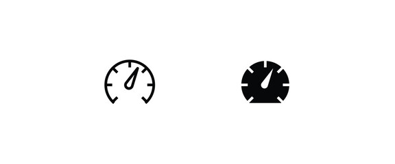Speedometer, tachometer icon. Speed indicator sign. car speed. Performance Speed metering, scale icon, vector, sign, symbol, logo, illustration, editable stroke, flat design style isolated