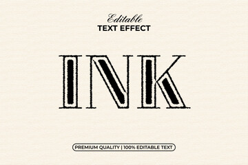 Ink Text Effect Style. Editable Text Effect. © Mockmenot