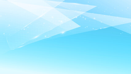 Blue shattered glass with bright edge light effects - geometrical abstract hi-tech background. Futuristic triangle layout template. Vector illustration