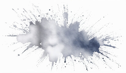 Obraz premium Silver watercolor splash on white