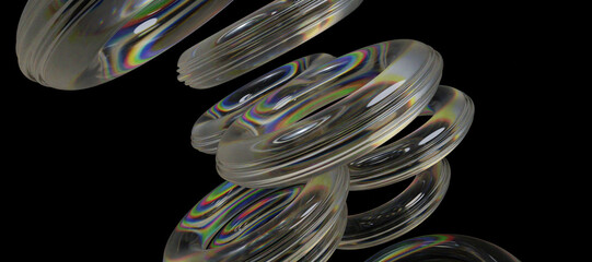 3d glass abstract objects © neurostructure