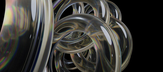 3d glass abstract objects © neurostructure