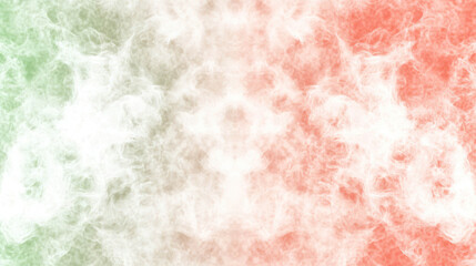 Fototapeta premium Abstract gradient of Italian flag colors in wispy clouds. AI-generated