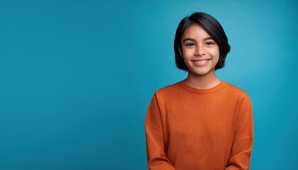 Fototapeta premium Indian Young Attractive Girl with Short Hair – Happy and Positive Smile