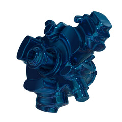 Metal abstract object,3d render © neurostructure