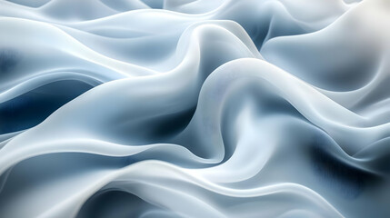 Obraz premium Abstract Blue and White Wavy Fabric Background Illustration