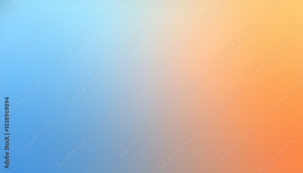 Poster soft gradient background transitioning from blue to orange with copy space