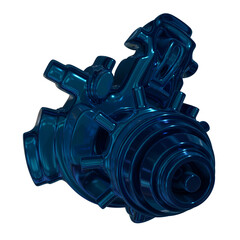 Metal abstract object,3d render © neurostructure