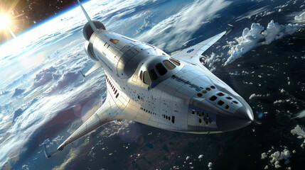 Fototapeta premium Imagine a future where space tourism is as common as air travel today.