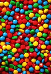 Obraz premium vibrant macro shot assorted colorful candies displayed showcasing various bold colors bright playful aesthetic, rainbow, lgbtq, lgbt, pride, love, equality