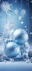 Blue christmas background