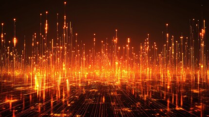 Fototapeta premium Abstract Digital Cityscape