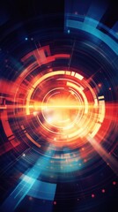 Fototapeta premium Futuristic Arrows and Circles on Abstract Background.