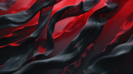 Obraz premium Abstract Red and Black Fluid Art Background