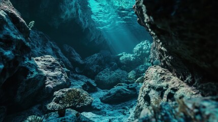 Underwater Cave Formation