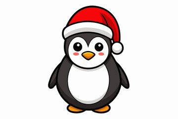 penguin with santa hat