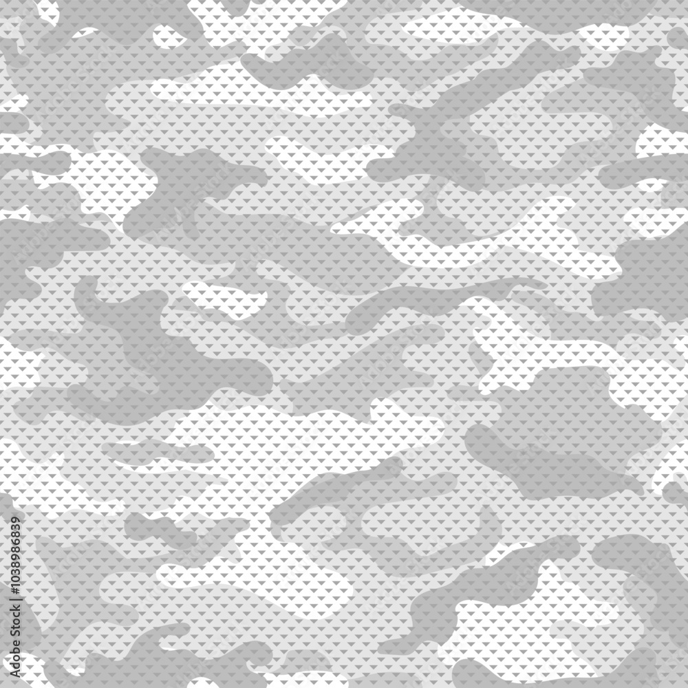 Aufkleber winter camouflage pattern for army. seamless pattern with grid