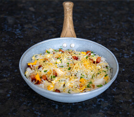 Traditional biro-biro rice, isolated in selective focus
