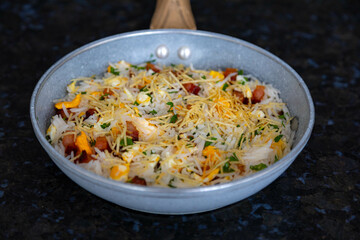 Traditional biro-biro rice, isolated in selective focus