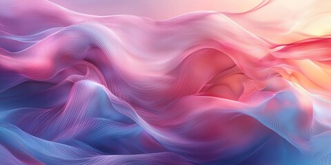 Fototapeta premium Abstract Swirling Pink and Blue Hues with Lines