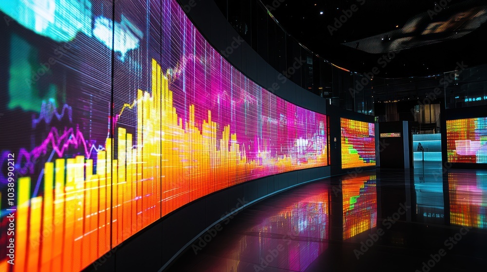 Poster digital display data visualization