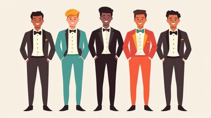 Flat vector graphic designed for International Mens Day celebrations suitable for flyers and flat illustrations