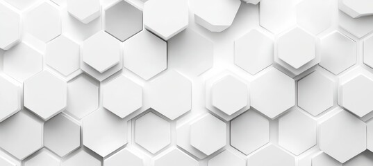 Fototapeta premium White Hexagon Pattern for Science and Technology Design