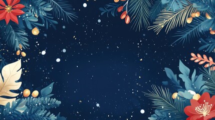 Vibrant Winter Wonderland with Tropical Foliage
