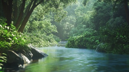 Fototapeta premium Tranquil Forest Stream