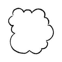 手描きのもこもこの吹き出し