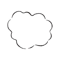 手描きのもこもこの吹き出し