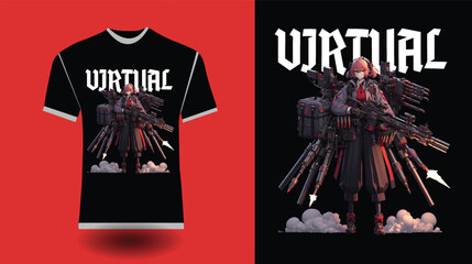Fototapeta premium custom Tshirt design templat illustration