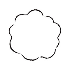 手描きのもこもこの吹き出し