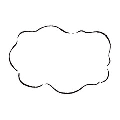 手描きのもこもこの吹き出し