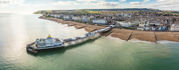 Eastbourne Beach and Pier, East Sussex, UK
