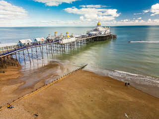 Eastbourne Beach and Pier, East Sussex, UK