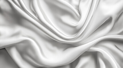 Fototapeta premium White gray satin texture that is white silver fabric silk panorama background with beautiful soft white pattern natural