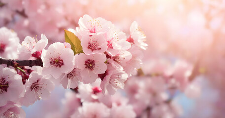 Obraz premium Delicate Cherry Blossoms in Sunlight