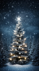 Abstract christmas tree