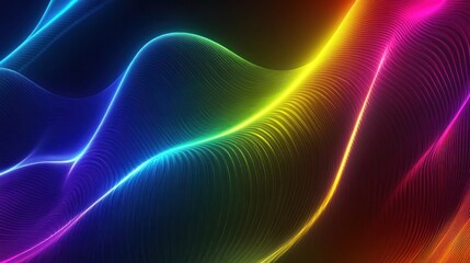 Naklejka premium Abstract Rainbow Waves