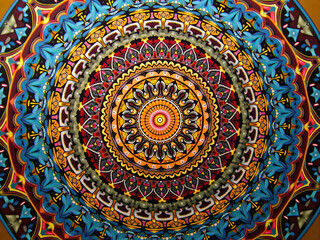 Colorful mandala pattern showing spirituality and harmony