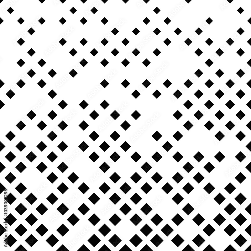 Poster black and white repeating diagonal square pattern background - abstract vector design