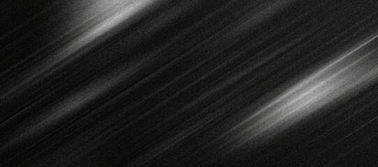 Black grainy background, noise texture monochromatic abstract banner, poster header cover flyer wallpaper backdrop design
