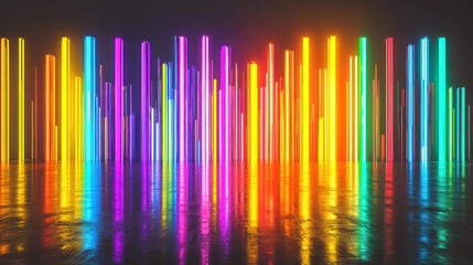 Fototapeta premium Neon Light Cityscape