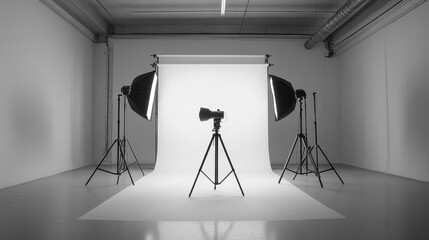 Professional Studio Setup for Client Review Meeting