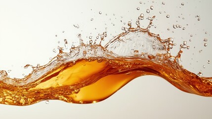 Liquid Splash in Motion with Droplets and Highlights