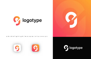 Sporty futuristic angular logo. Sharp geometric dynamic edges letter g. Minimalist innovative emblem for tech, game app, music, sport, design agency, digital space identity. Vector illustration