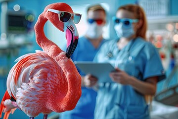 Medical Team Utilizing Digital Tablet for Patient Diagnosis in the Emergency Room: Collaborative Efforts of Doctors, Nurses, Surgeons, and Anesthetists in Hospital Settings