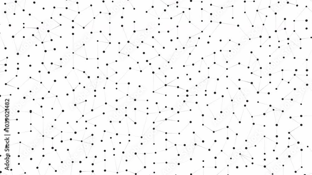Poster Plexus loop animation background. Information technology or science background. Connected dots. 4k video