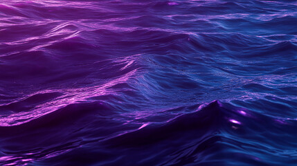 Dreamy Ocean Waves in Vibrant Pink and Purple Tones